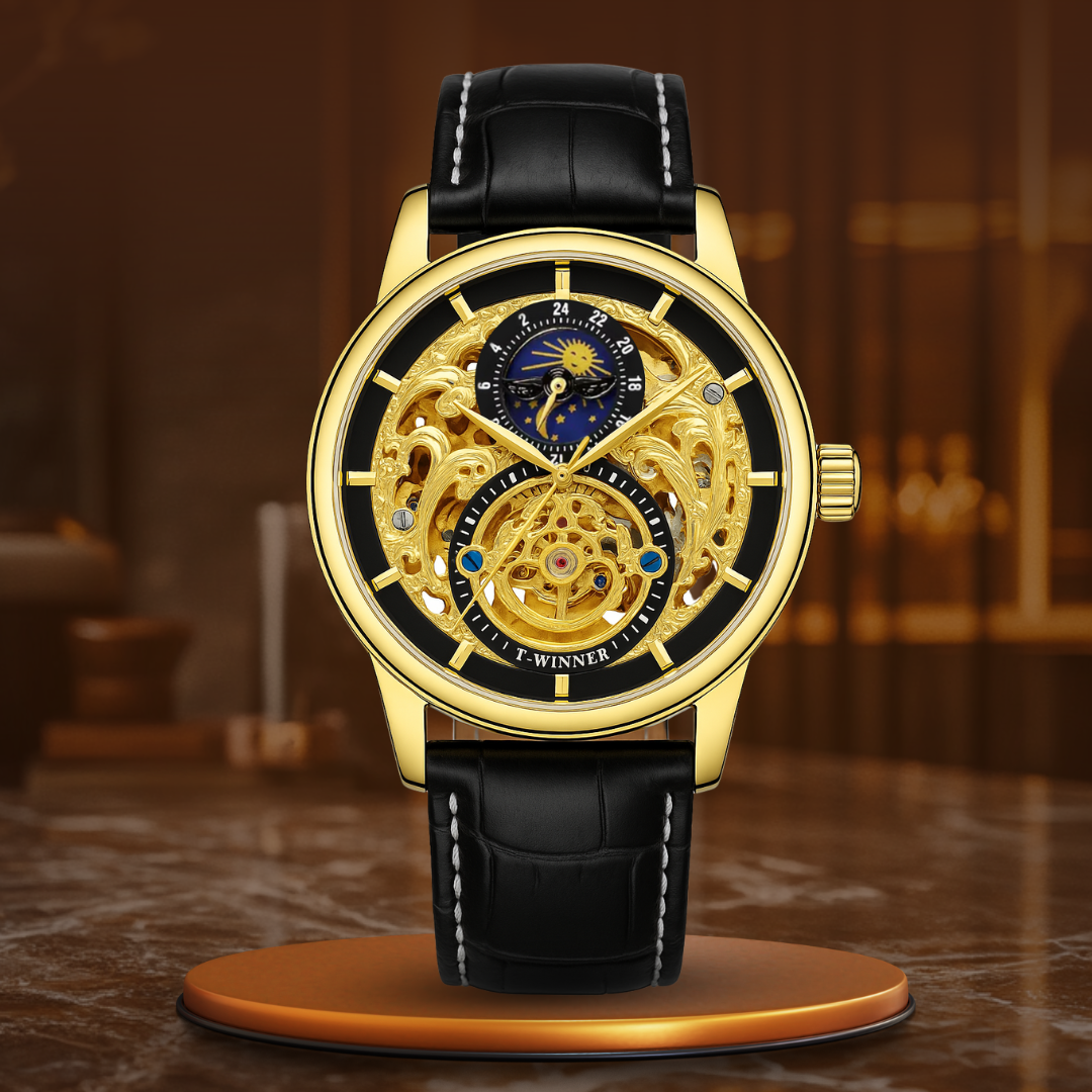 Maanfase Skeleton Automatische Horloge