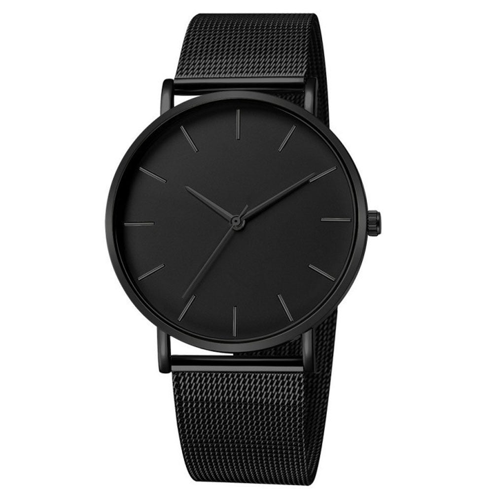 Minimalistische RVS Mesh Quartz Horloge