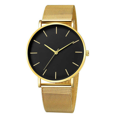 Minimalistische RVS Mesh Quartz Horloge