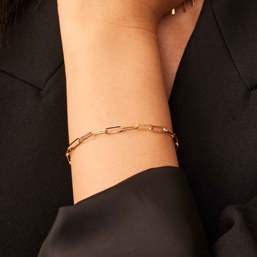 Venetië Schakelarmband | 14k Goud