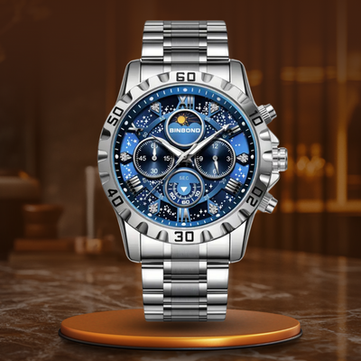van Wennink© - Luxe Chronograaf Horloge met Metalen Band