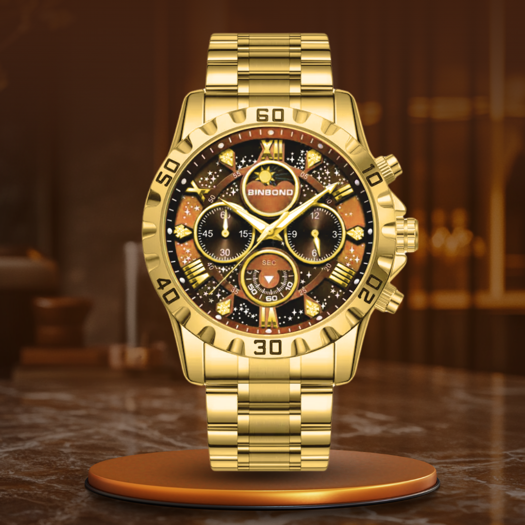 van Wennink© - Luxe Chronograaf Horloge met Metalen Band
