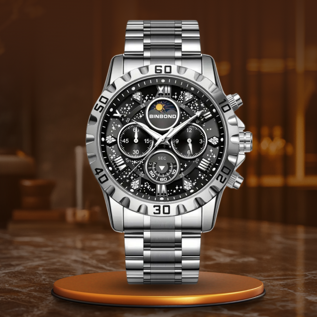 van Wennink© - Luxe Chronograaf Horloge met Metalen Band
