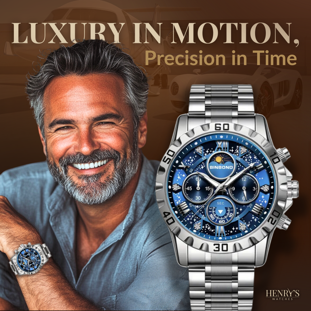 Luxe Chronograaf Horloge met Metalen Band