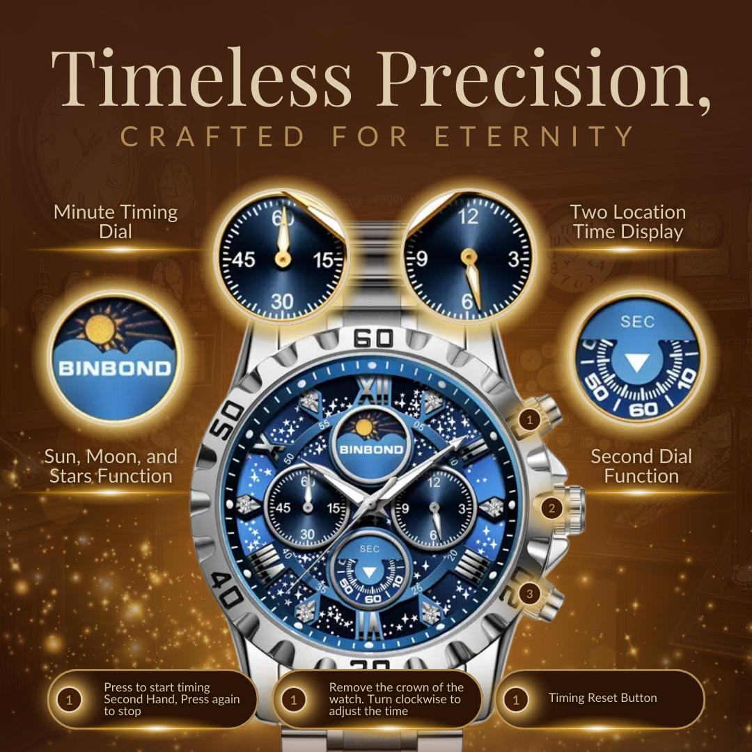 Luxe Chronograaf Horloge met Metalen Band