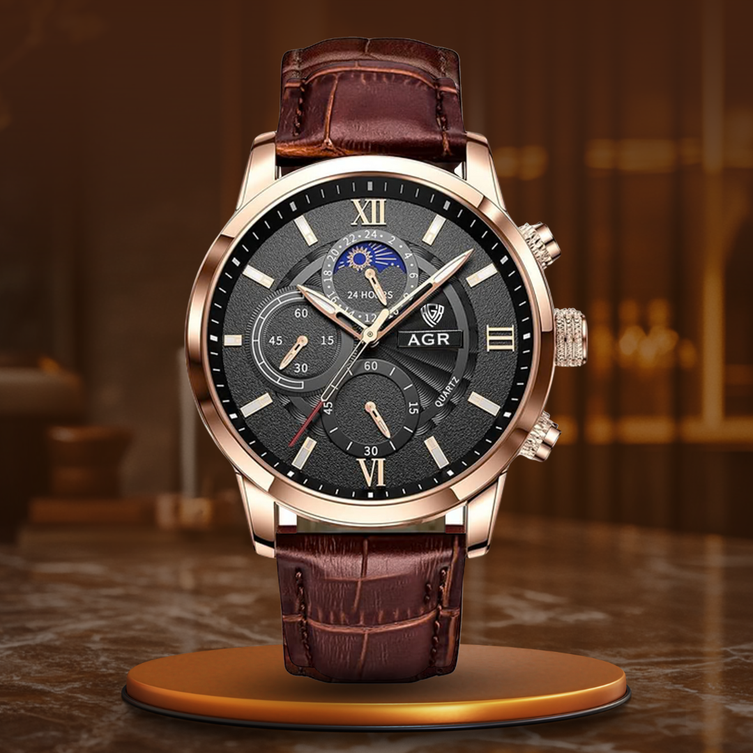 van Wennink© - Luxe Leren Quartz Horloge