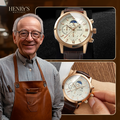 van Wennink© - Luxe Leren Quartz Horloge