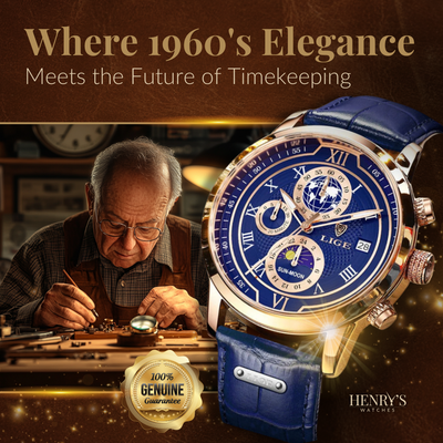 Premium Leren Band Chronograaf Horloge