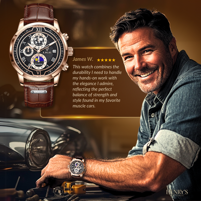 Premium Leren Band Chronograaf Horloge