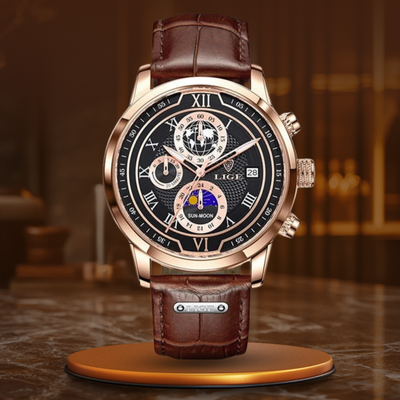 van Wennink© - Premium Leren Chronograaf Horloge