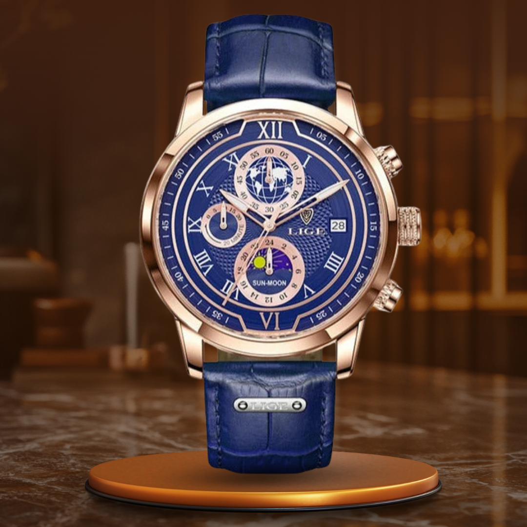 van Wennink© - Premium Leren Chronograaf Horloge