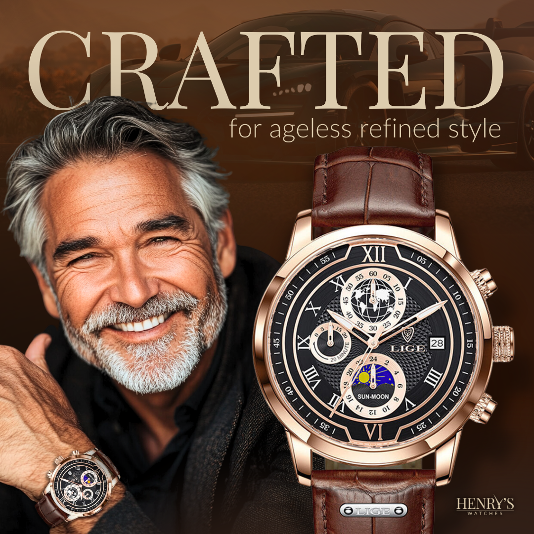 Premium Leren Band Chronograaf Horloge