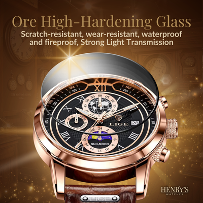 Premium Leren Band Chronograaf Horloge