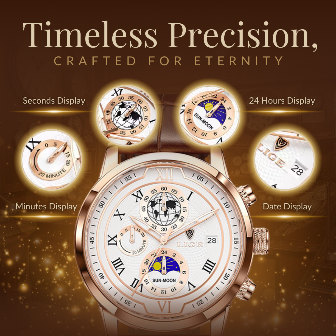 Premium Leren Band Chronograaf Horloge