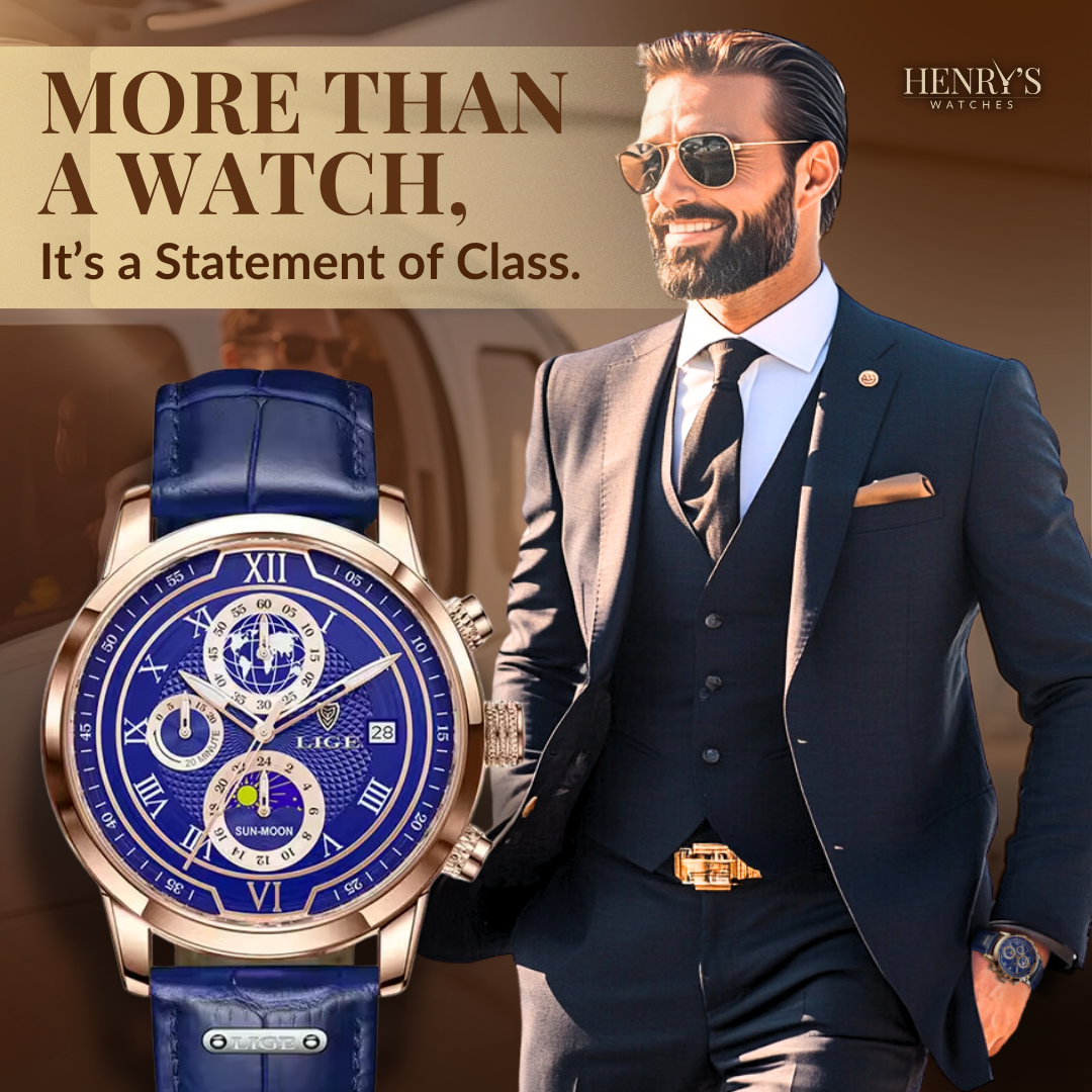 Premium Leren Band Chronograaf Horloge