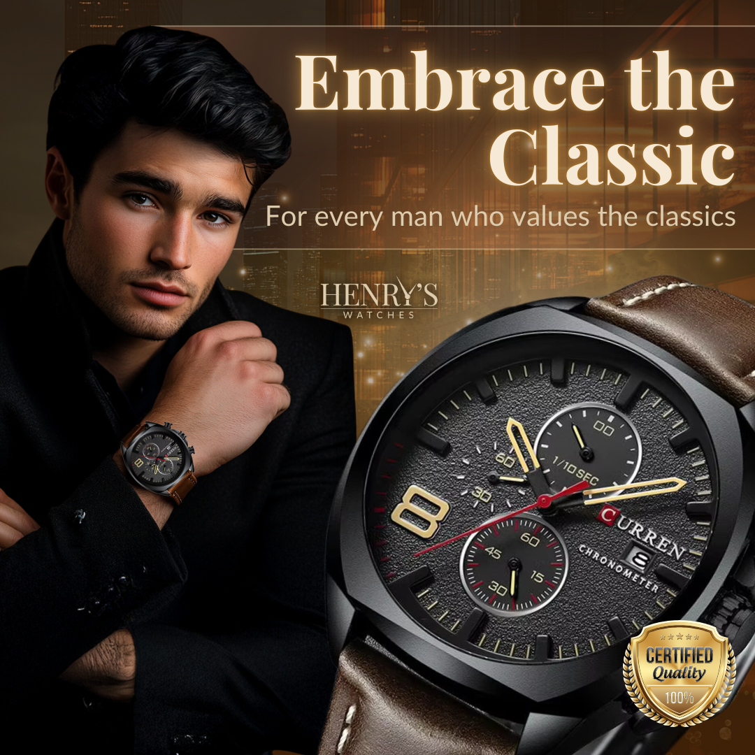 Classic Chronograph Sport Militair Horloge