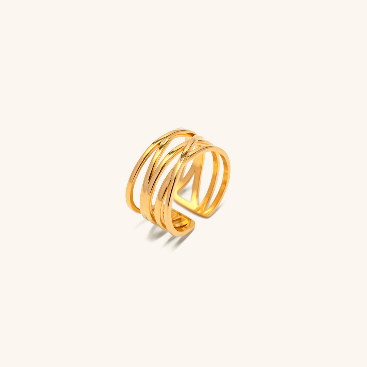 Ring in Riviergoud | 18k Goud