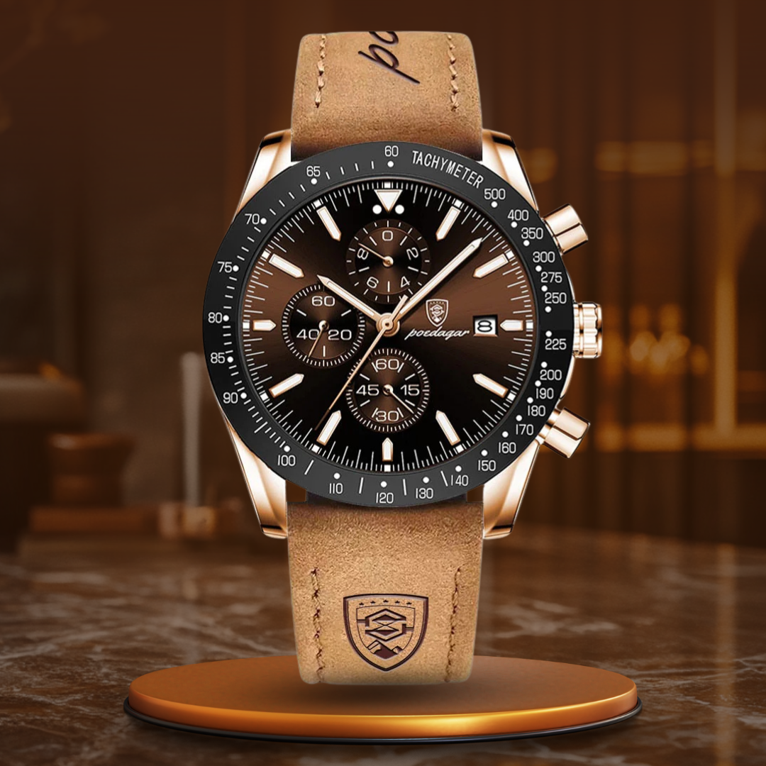 van Wennink© - Stralende Datum Chronograaf Horloge