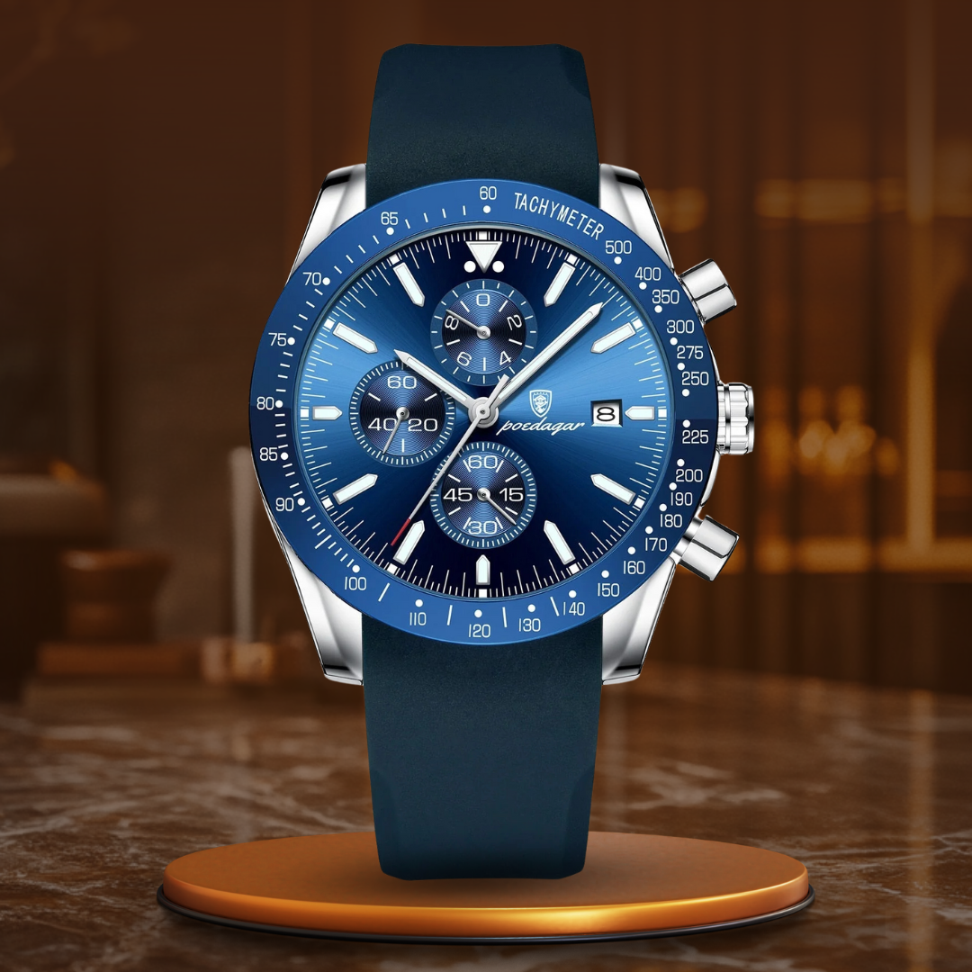 van Wennink© - Stralende Datum Chronograaf Horloge