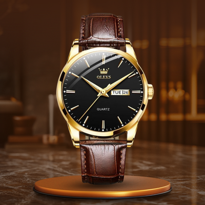 van Wennink© - Luxe Business Leren Horloge