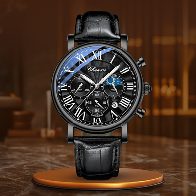 van Wennink© - Luxe Leren Kwarts Horloge