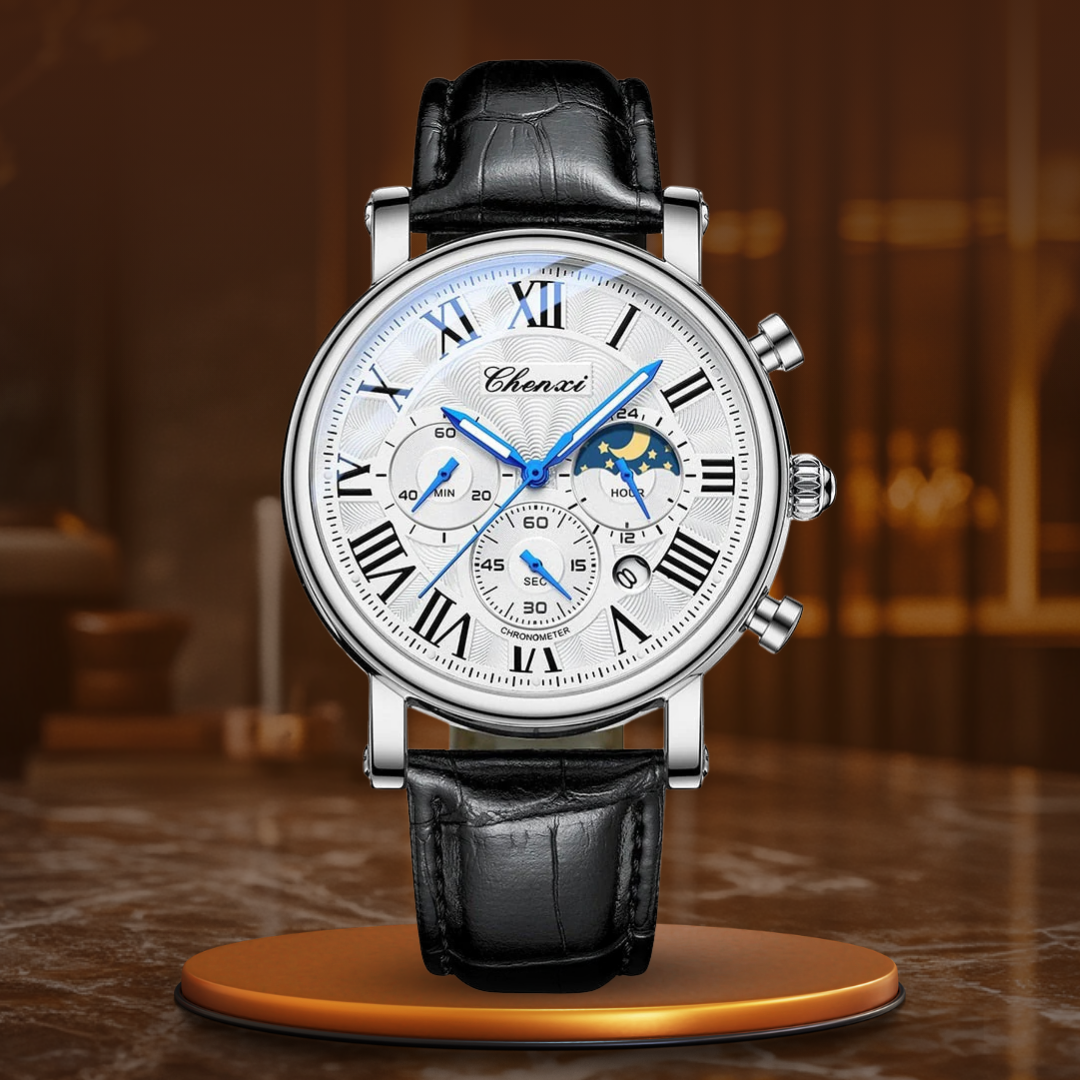 van Wennink© - Luxe Leren Kwarts Horloge