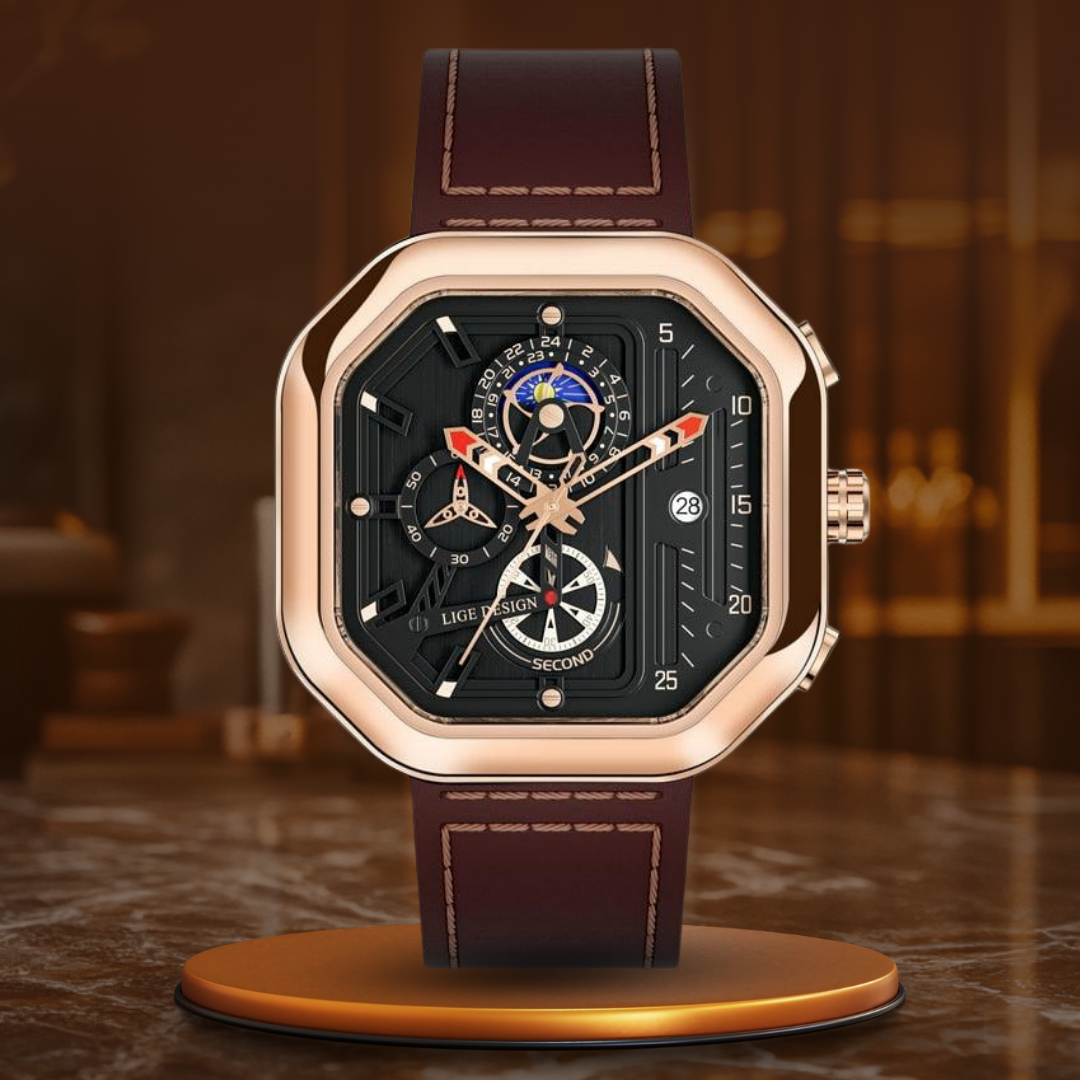 Luxe Quartz Chronograaf Horloge