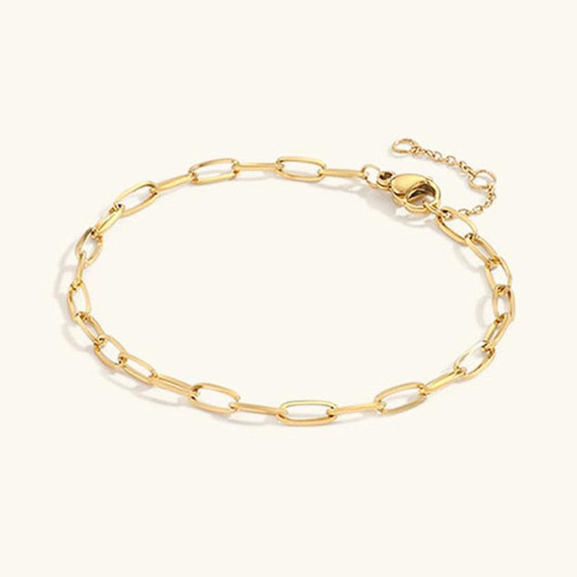 Maybelle Gold armband in ketting | 18k Goud