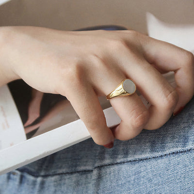 Perle Ring | 18k Goud
