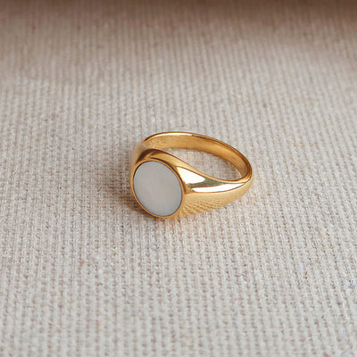 Perle Ring | 18k Goud