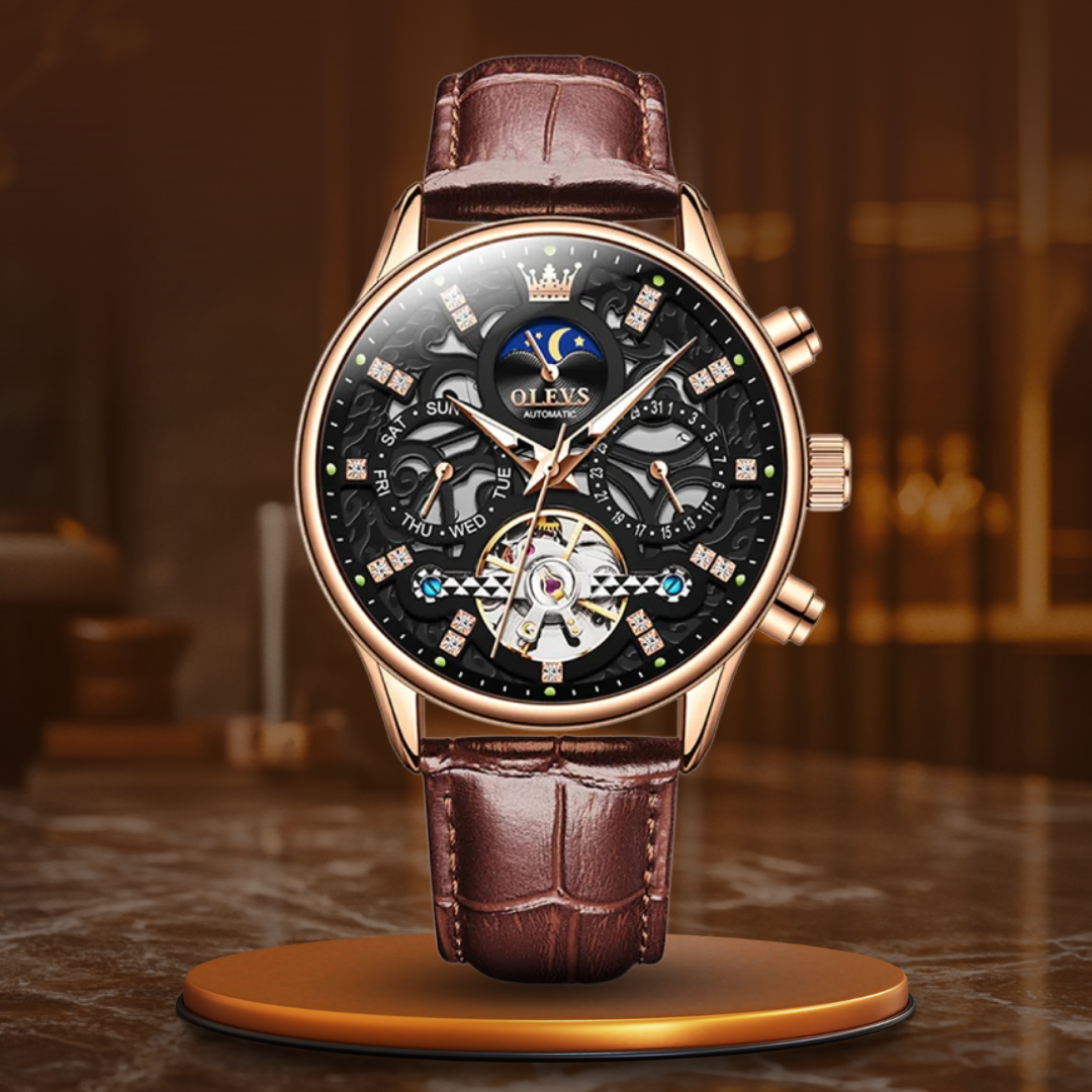 van Wennink© - Mechanisch Automatisch Horloge met Luxe Leren Band