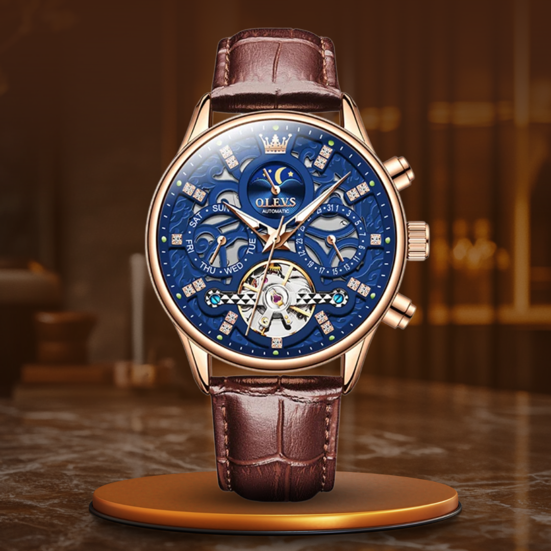 van Wennink© - Mechanisch Automatisch Horloge met Luxe Leren Band
