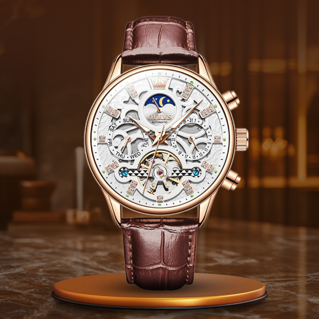 van Wennink© - Mechanisch Automatisch Horloge met Luxe Leren Band