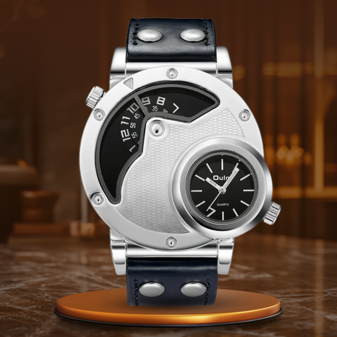 van Wennink© - Multi-tijdzone Leren Horloge met Band