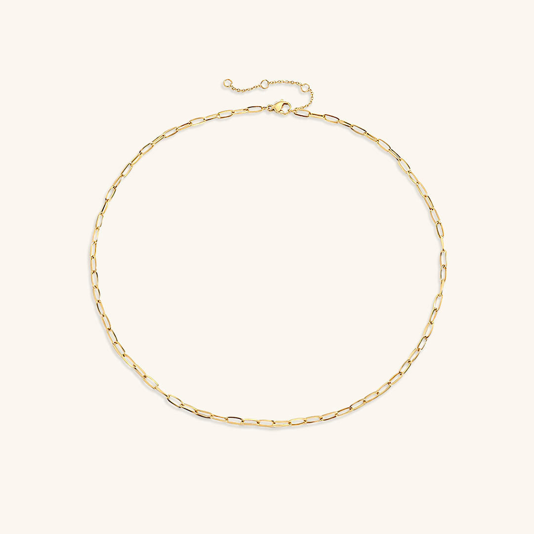 Nadia halsketting met paperclips | 14k Goud