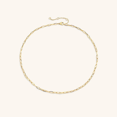 Nadia halsketting met paperclips | 14k Goud