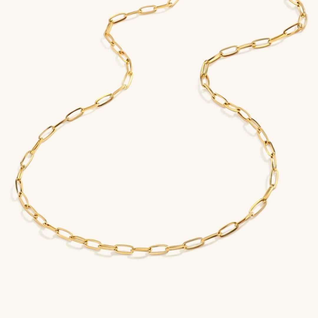 Nadia halsketting met paperclips | 14k Goud