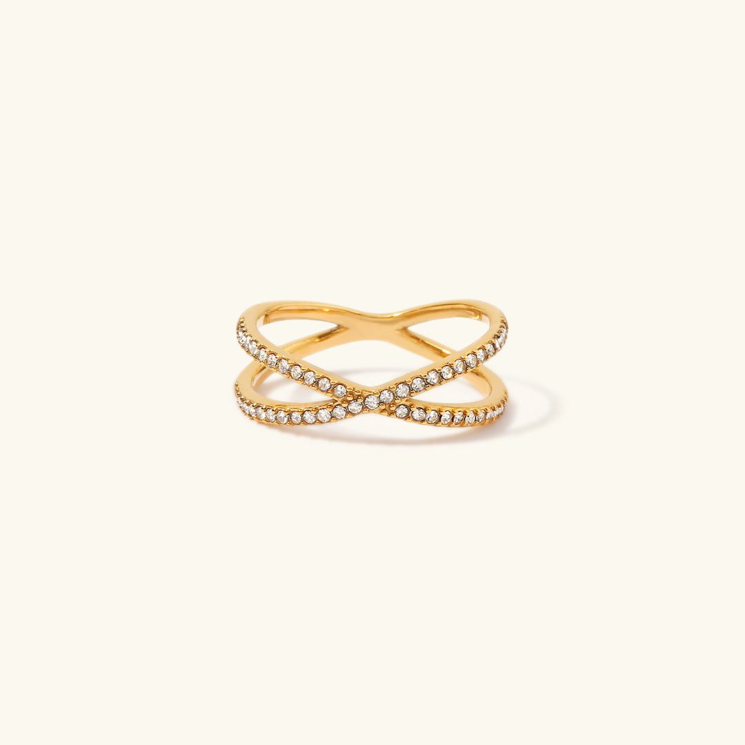 Korsring Nia Goud Diamant | 18k Goud