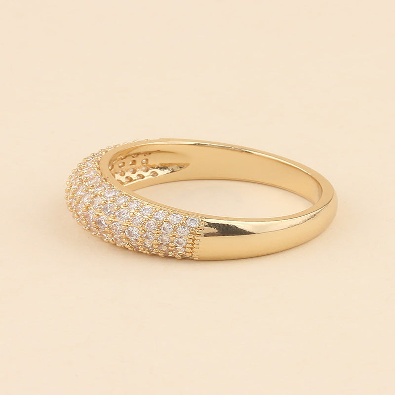 Ring met glazen koepel | 18k Goud