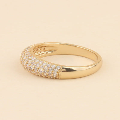 Ring met glazen koepel | 18k Goud