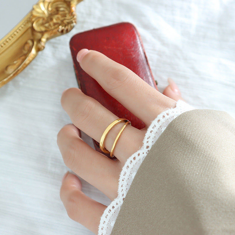 Ring met nillovervlakte | 18k Goud