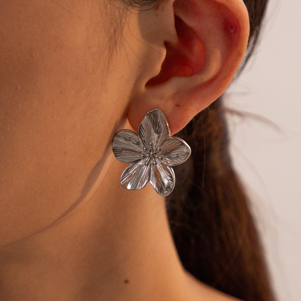 Allysa Blume Øreringen | 18k Goud