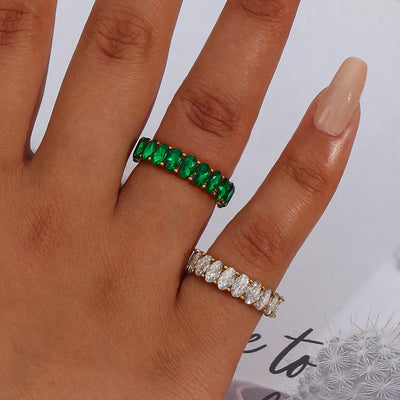 Antoinette Ring met Diamantsimulant | 18k Goud