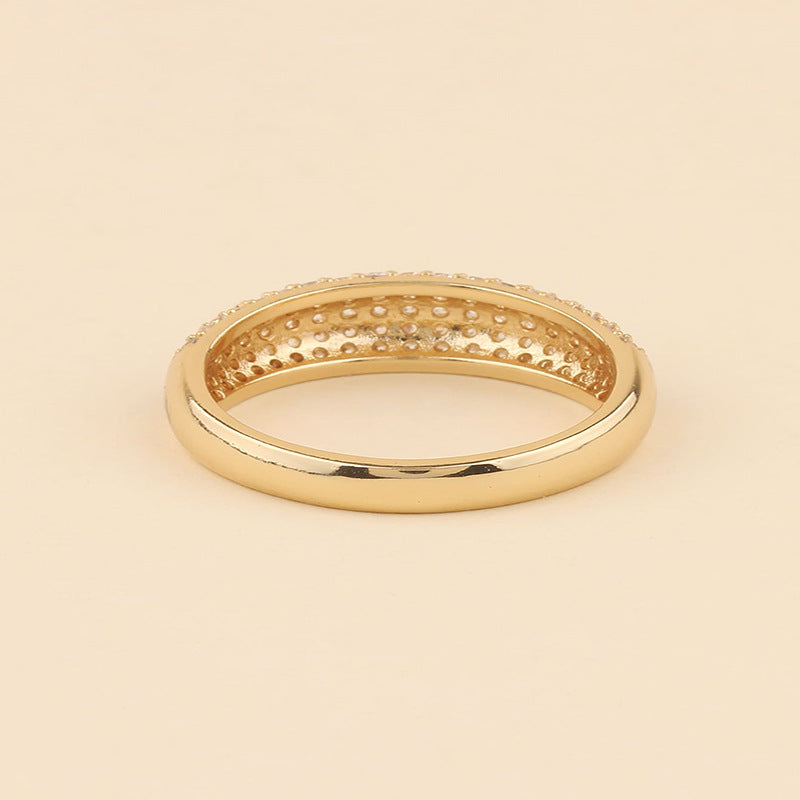 Ring met glazen koepel | 18k Goud