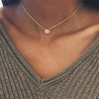 Amelia Halsketting met Geboortesteen | 18k Goud