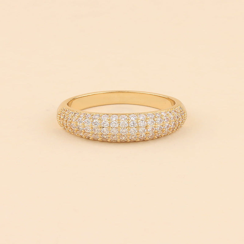 Ring met glazen koepel | 18k Goud