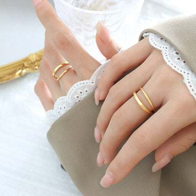 Ring met nillovervlakte | 18k Goud