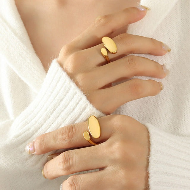 Minimalistische Ring Odyssee | 18k Goud