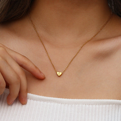 halsketting met hartinitiaal | 18k Goud
