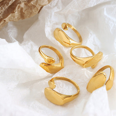 Minimalistische Ring Odyssee | 18k Goud